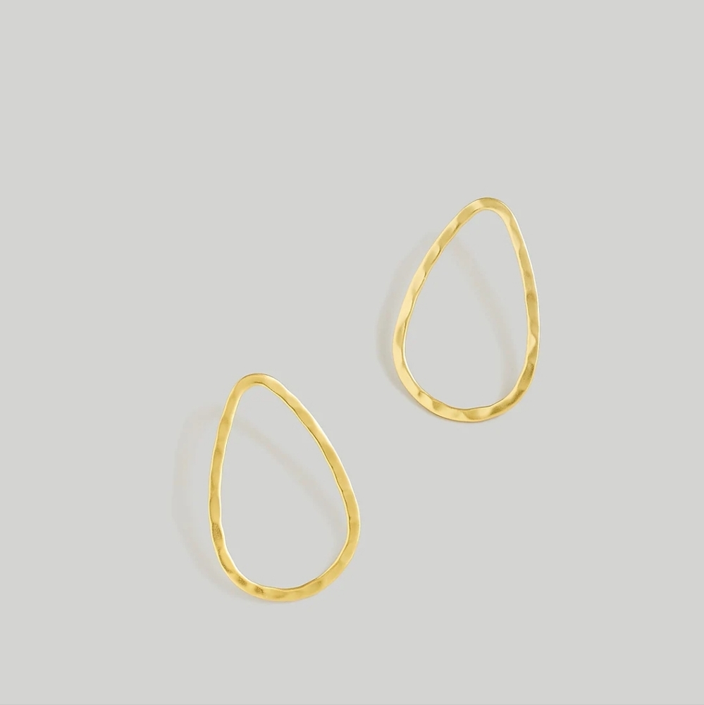 Madewell Sculptural Front-Facing Hoop Earrings